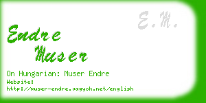 endre muser business card